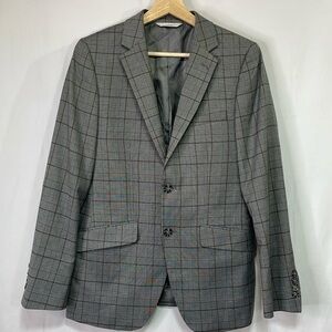 🍩 Lineage black gray brown Glenn plaid jacket blazer